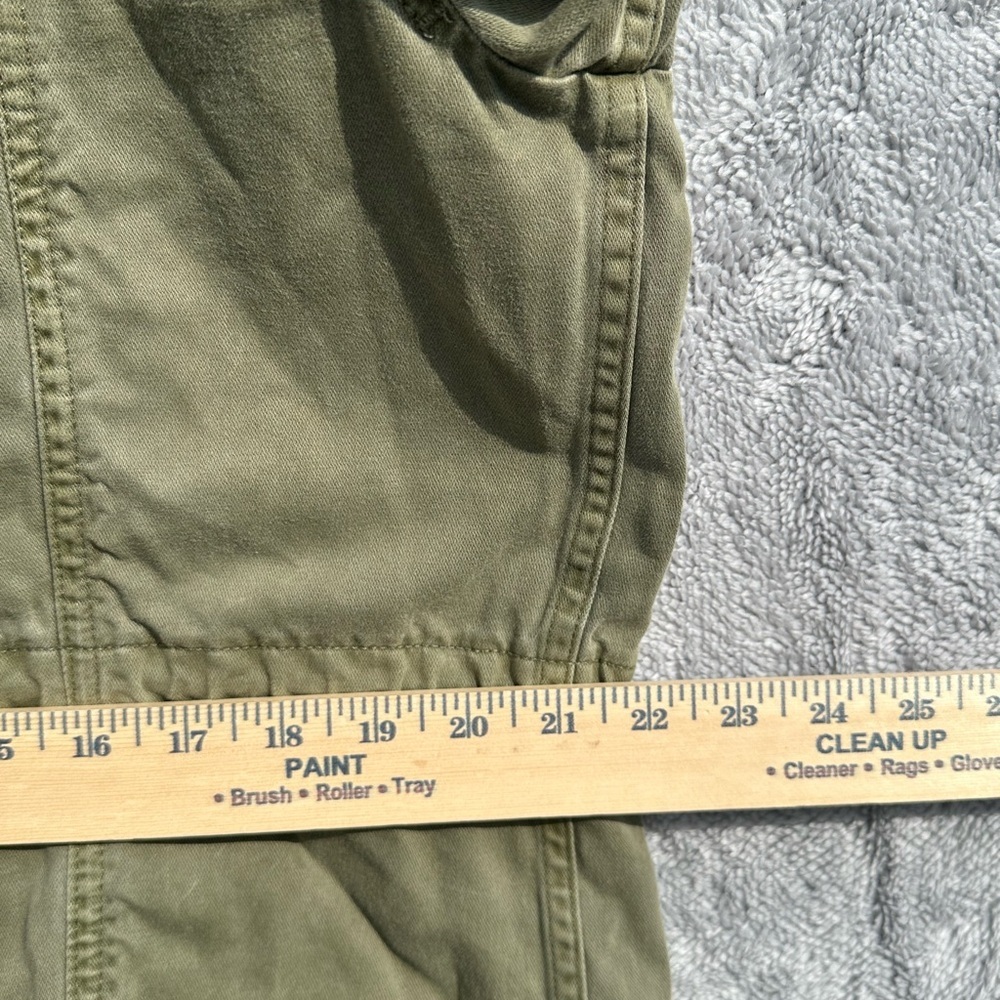 Lucky Brand Green Utility Military Jacket Large Cotton Jacket Cargo Pockets - Picture 8 of 11